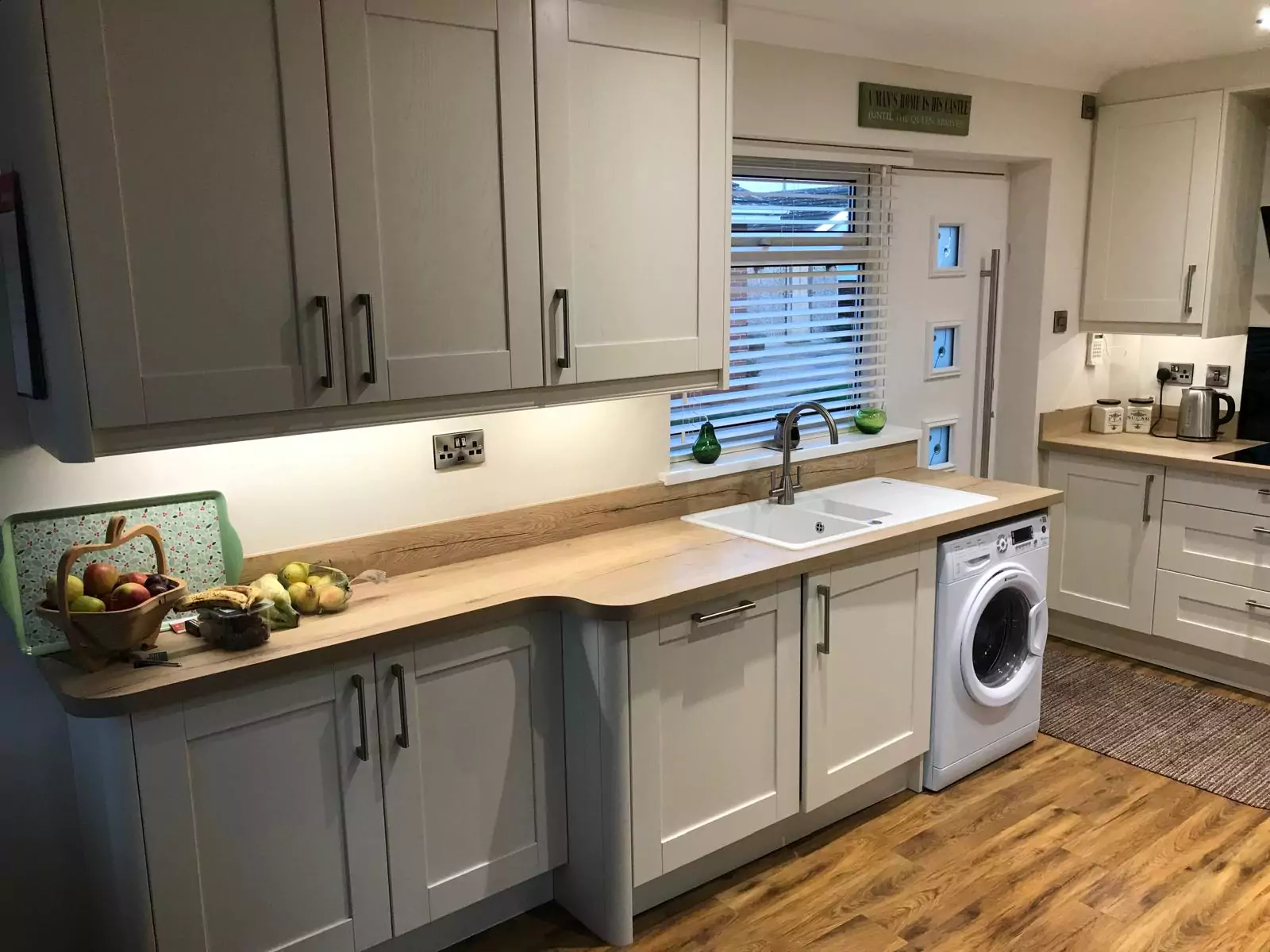 Traditional Kitchen with Wine Rack