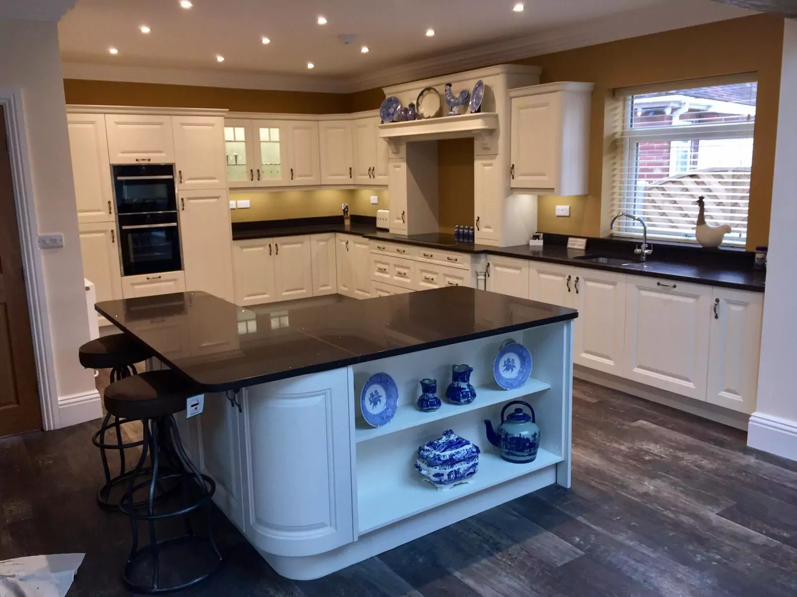 Modern Kitchen with Glass Cabinets